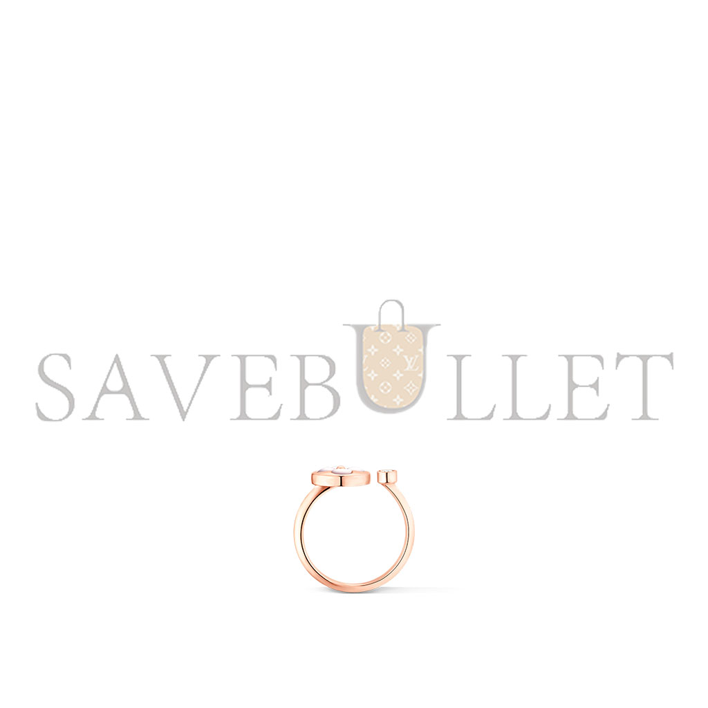 l**is V*t*n colour blossom mini sun ring, pink gold, white mother-of-pearl and diamond q9l68f